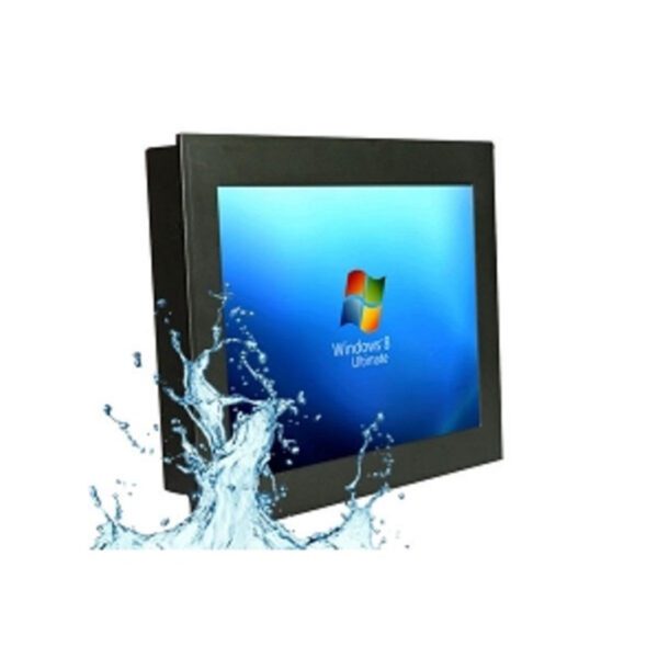 Screen of a tablet with some water splash