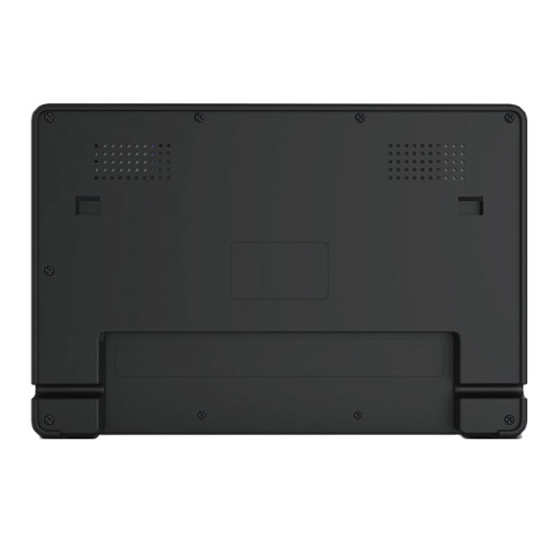 A black GK-PL1032A 10.1" Glass Wall Mount Android PoE Tablet w LED Bar & NFC/RFID on a white background.