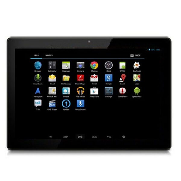 A GK-Y1020-LAN 10.1" Android VESA Wall Mount Tablet with built-in Ethernet PoE with various icons on it.