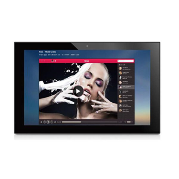 A tablet screen with a girl video