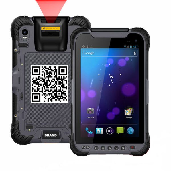 A GK-ST85B 8" Android Rugged Tablet with 1D/2D Barcode scanner Qualcomm CPU with a qr code reader.