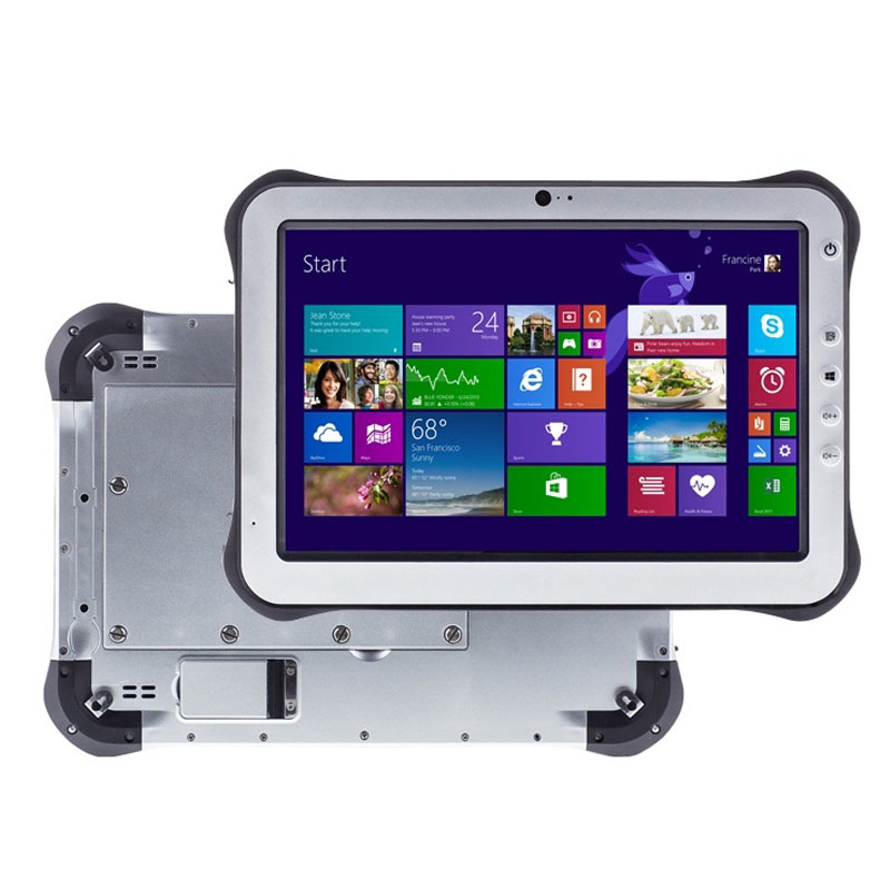 A 12.1" Rugged Android Tablet with NFC & Barcode Scanner with windows 8 on it.