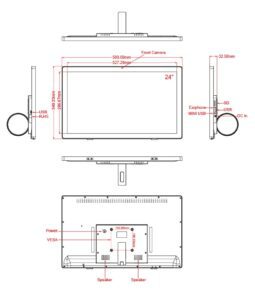 27-inch Android AIO touch screen computer with POE WIFI for KDS