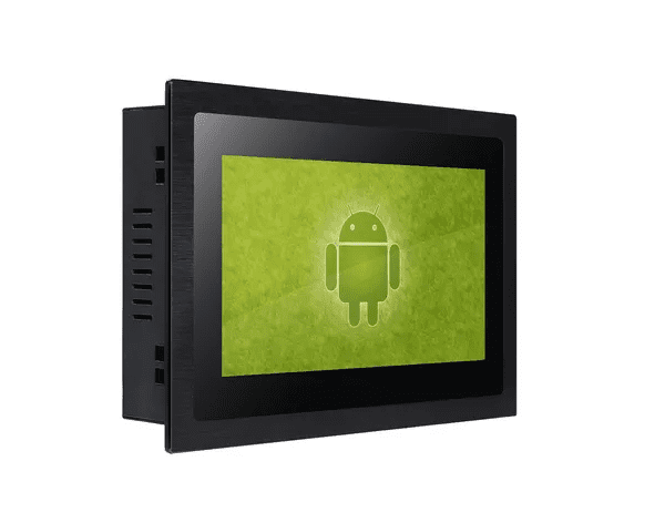 Android Wall Mount PoE Tablet with a white background
