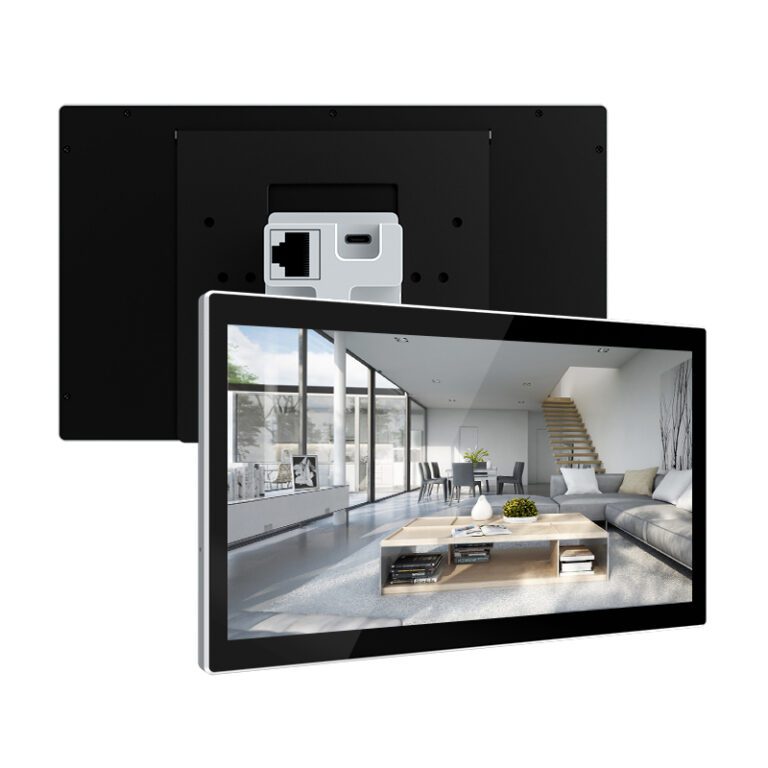 Smart Home Controller Rack 8-inch Android smart home controller- POE RS485 flush wall mount