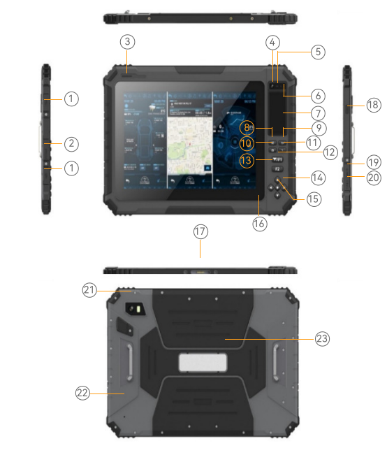 GKR610W 10.1 Rugged Windows 10 Pro tablet with barcode & RFID reader   Geekland: POE wall mount tablets and Industrial touchscreen panel PC  OEM/ODM manufacturer
