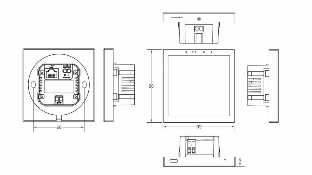 android smart home panel 4 inch 