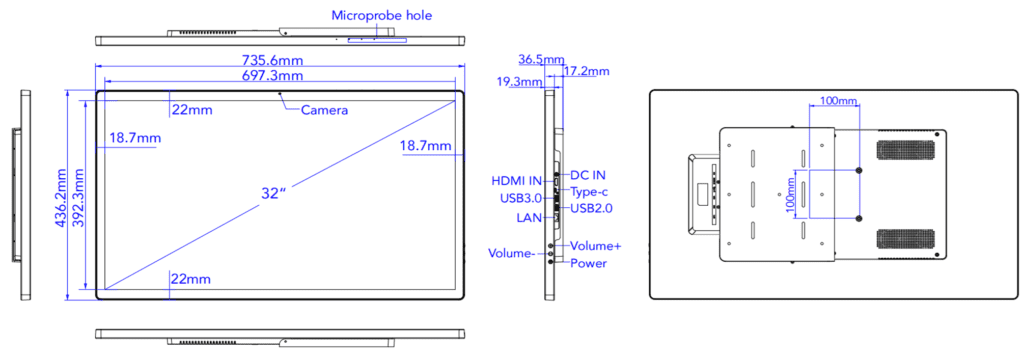 32 inch Android WF3285T-dimensions