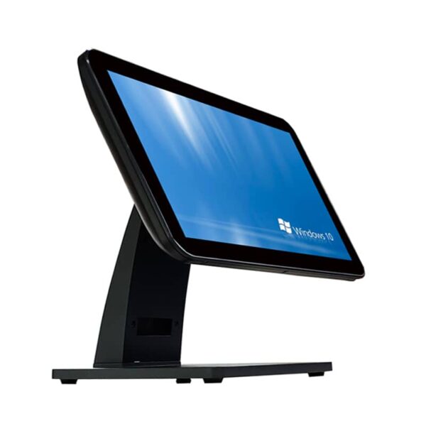Touchscreen monitor displaying Windows 10 interface.