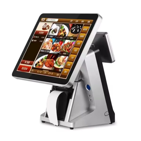GKS390A 15" dual screen POS with cash register and printer