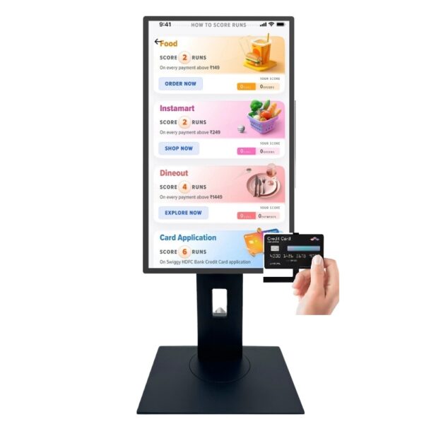 GKWF1585TWK 15.6-inch Android Touchscreen Kiosk with NFC, for Self-Service POS Apps