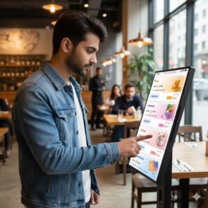 Android touch screen kiosk for restaurants