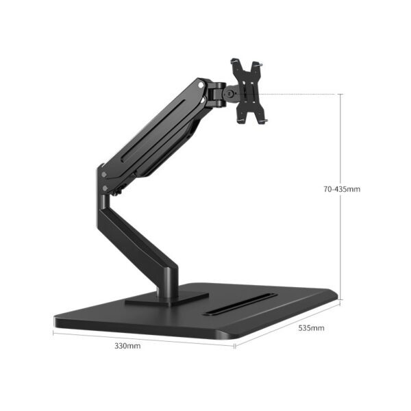 GK-DS005 17-to-32-inch VESA Monitor and Touch Screen Desk Stand with Rotating Base, Freestanding Pneumatic Height Adjustable Arm